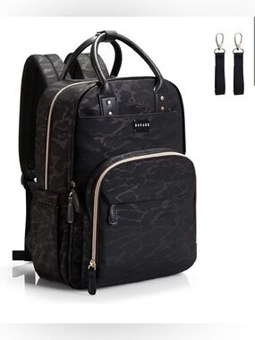 BBPARK Black diaper backpack